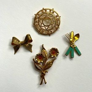 Bundle of Vintage Gold Pins